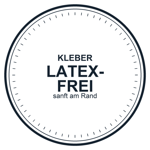 Latexfreier Kleber, sanfter Rand