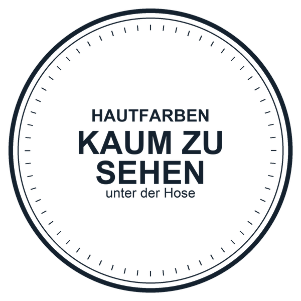 Hautfarben, unter der Hose kaum zu sehen
