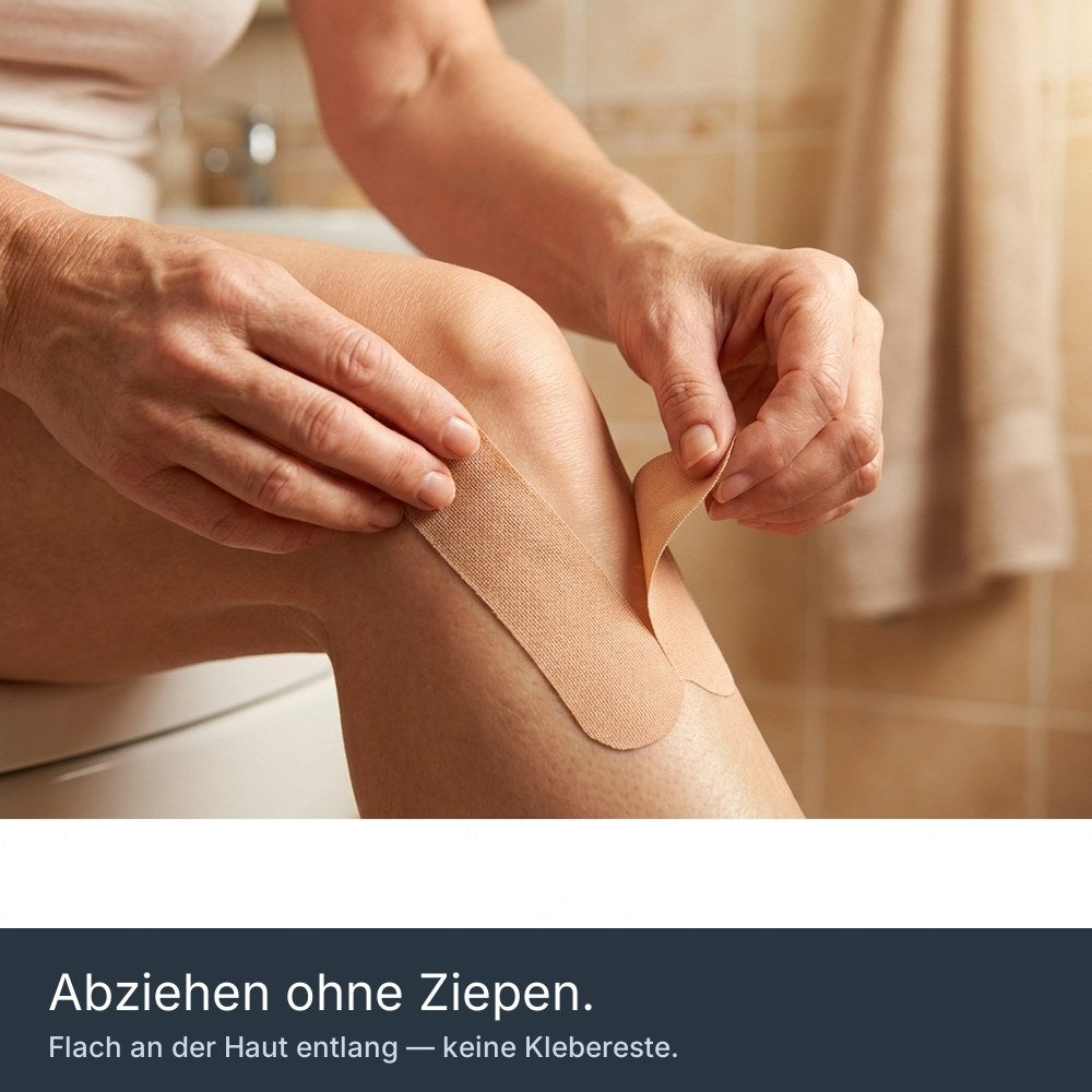 Tut das Abziehen weh? Meine Haut ist dünn geworden.